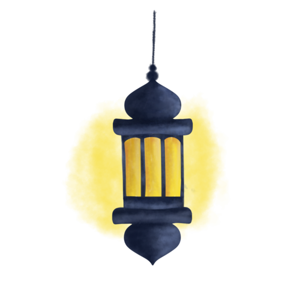 watercolor ramadhan lantern png