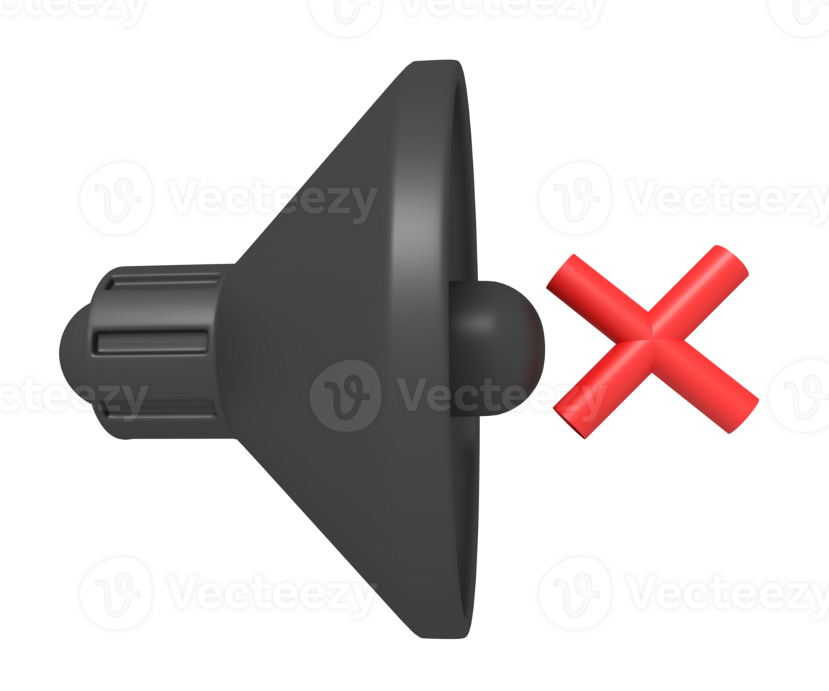 Sound mute cross png