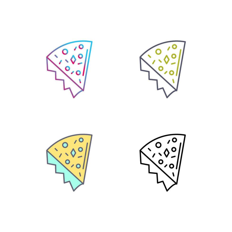 icono de vector de rebanada de pizza