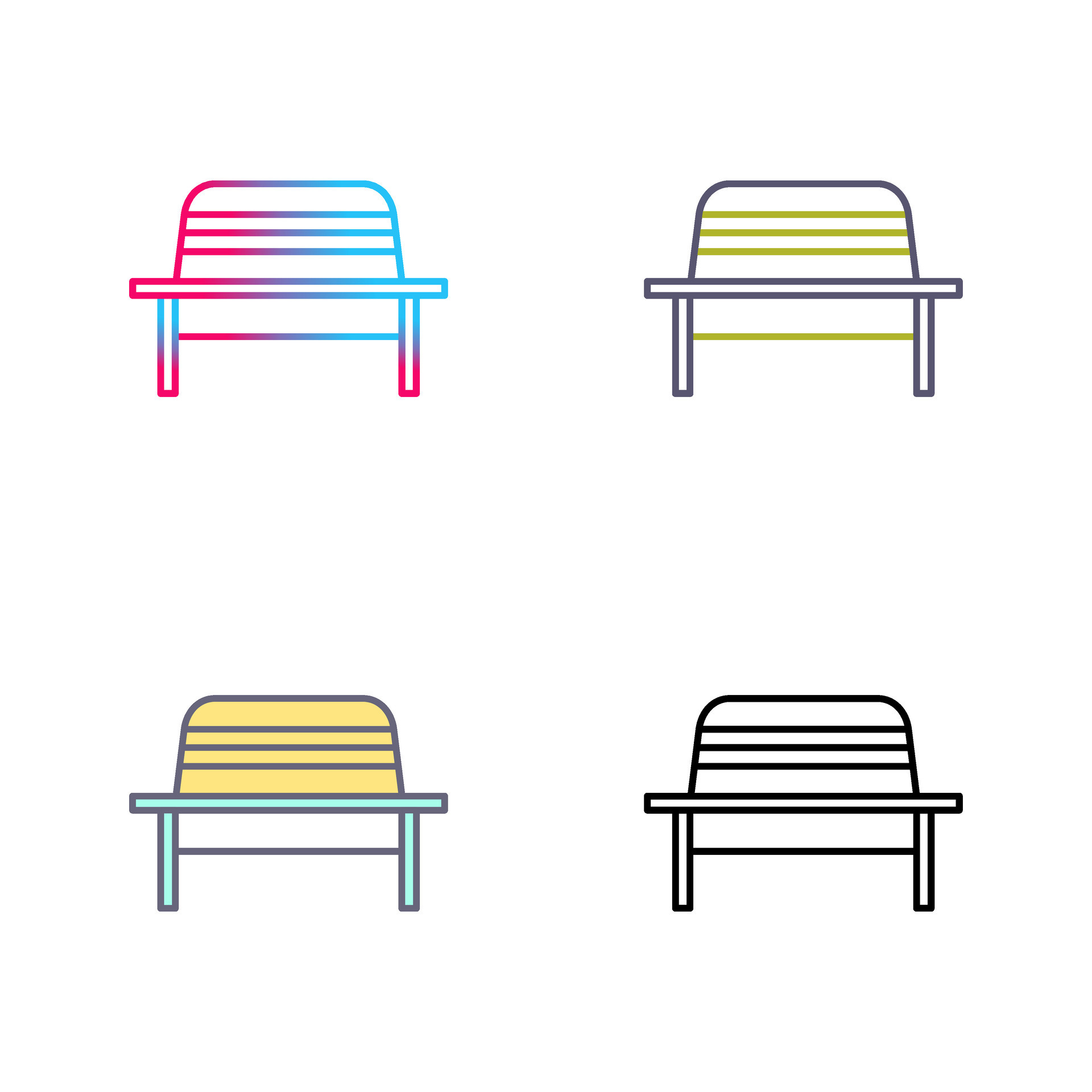 Garden Bench Vector Icon 25062539 Vector Art at Vecteezy