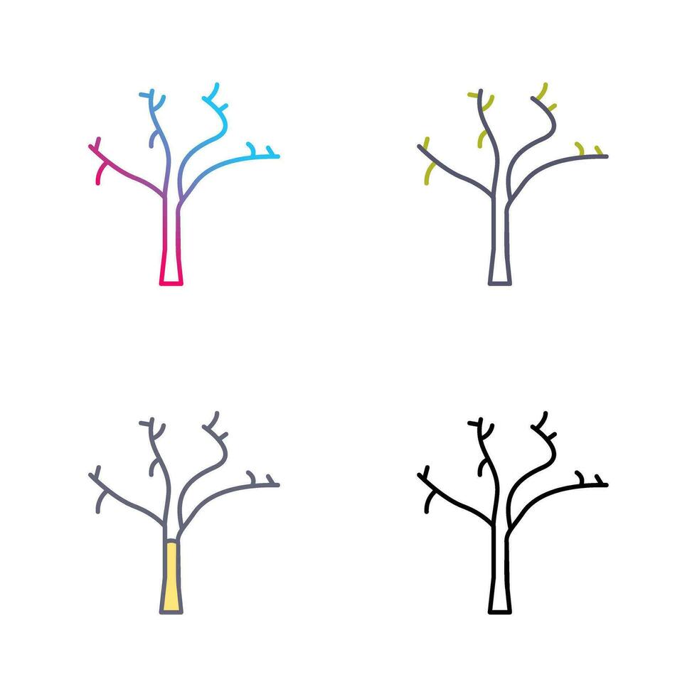 Tree with no Leaves Vector Icon