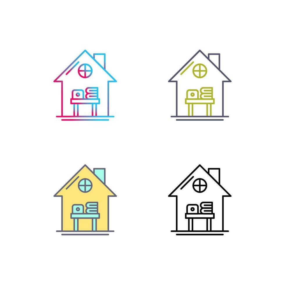 Home Work Place Vector Icon