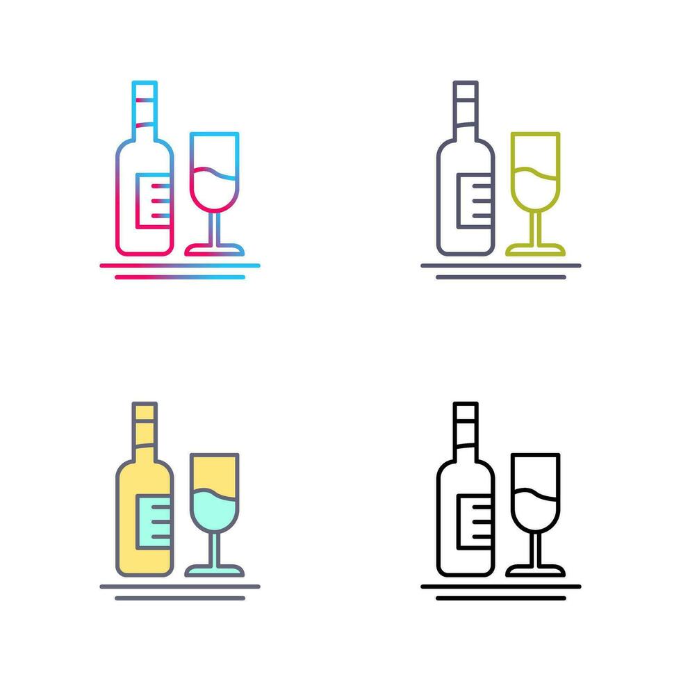 White Wine Vector Icon
