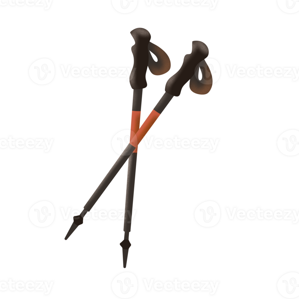 hand drawing of hiking equipment Apply a light color to match the brightness. png
