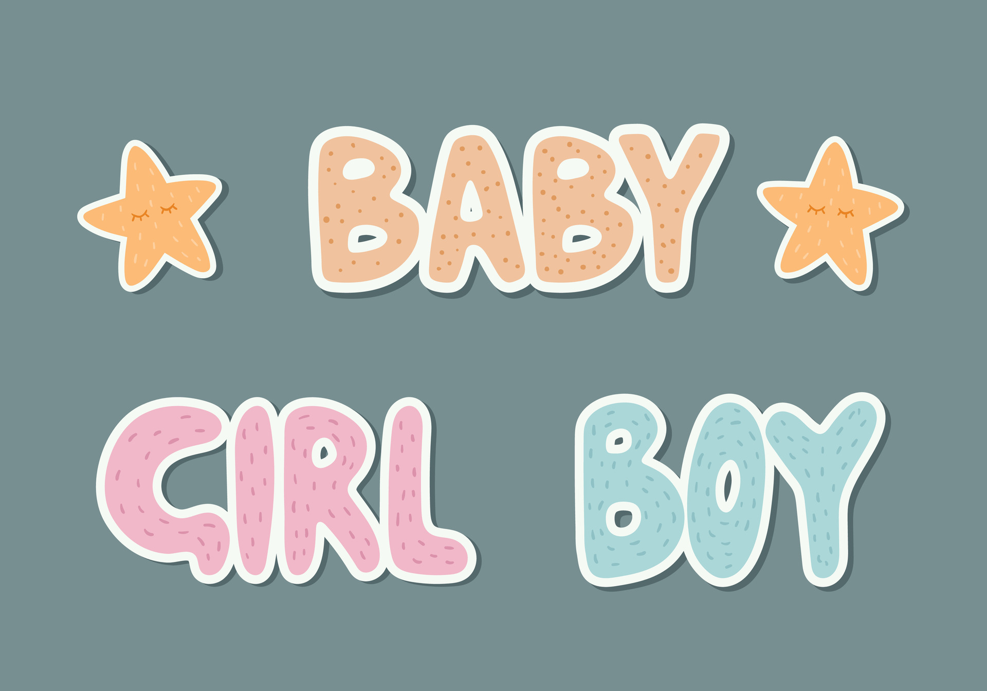 Free Vector  Baby boy stickers