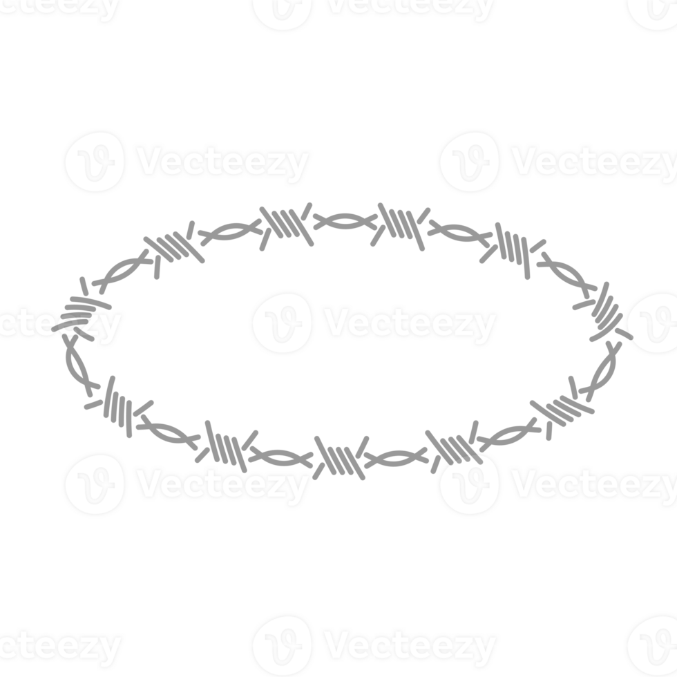 circle barbed wire frame for text png