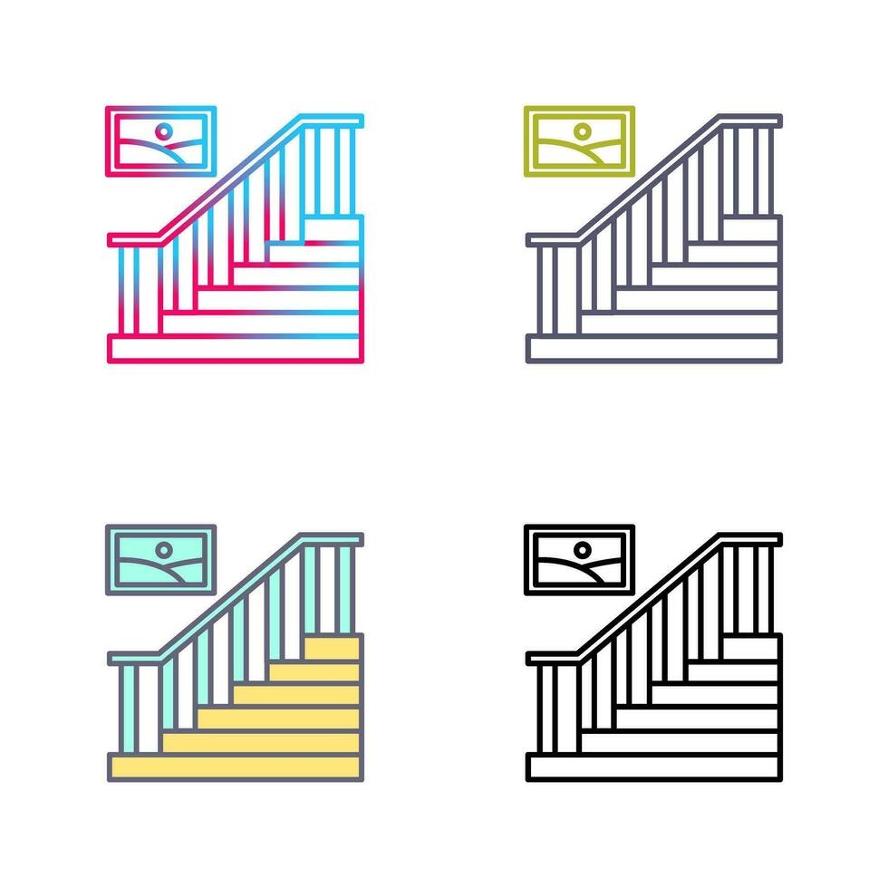 icono de vector de escalera