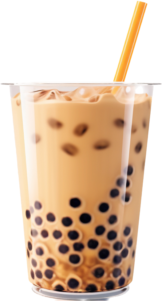 Bubble tea png with AI generated.