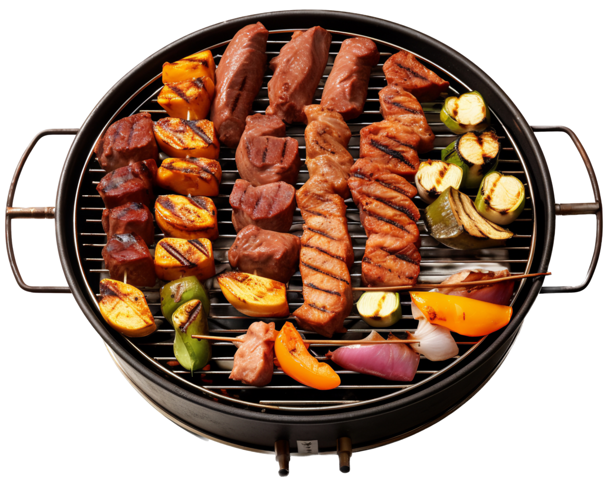 Grilled barbecue with . png