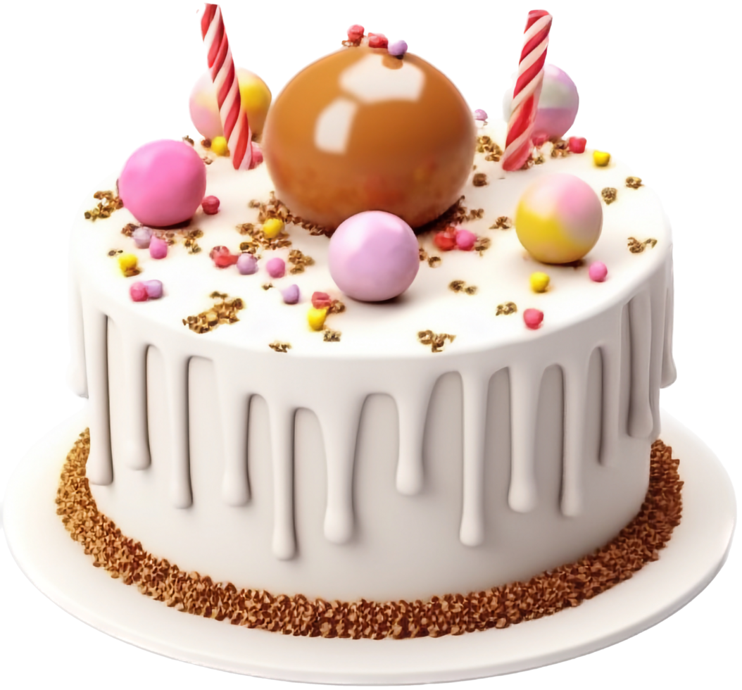 aniversário bolo png com ai gerado.
