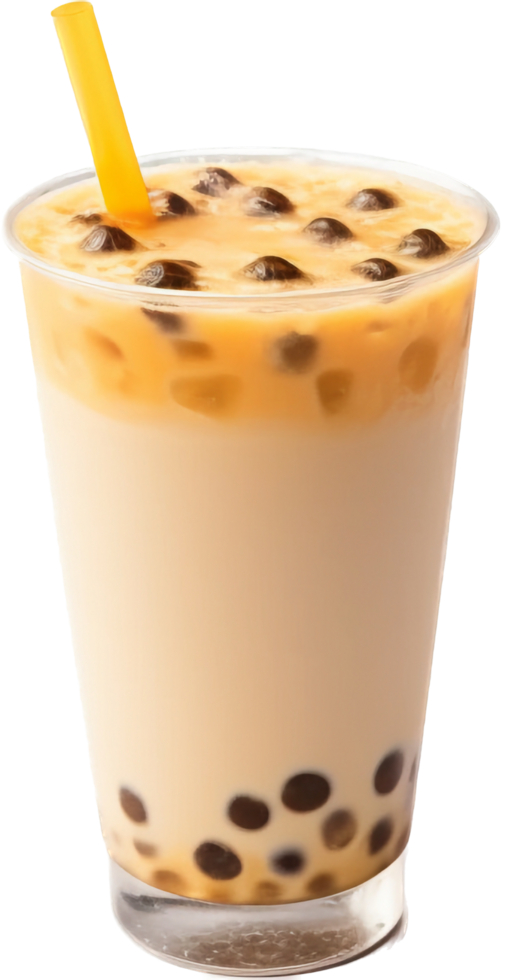 Bubble tea png with AI generated.