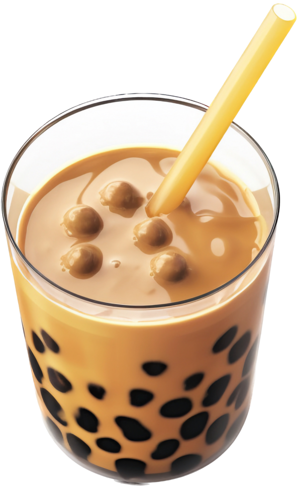 Bubble tea png with AI generated.