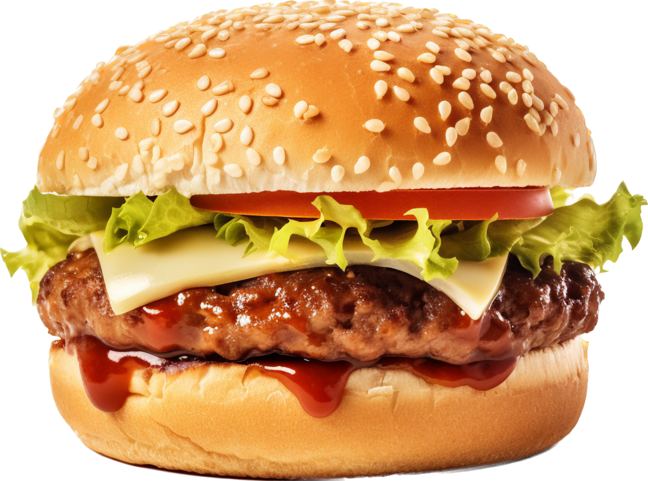 Hamburger png con ai generato.