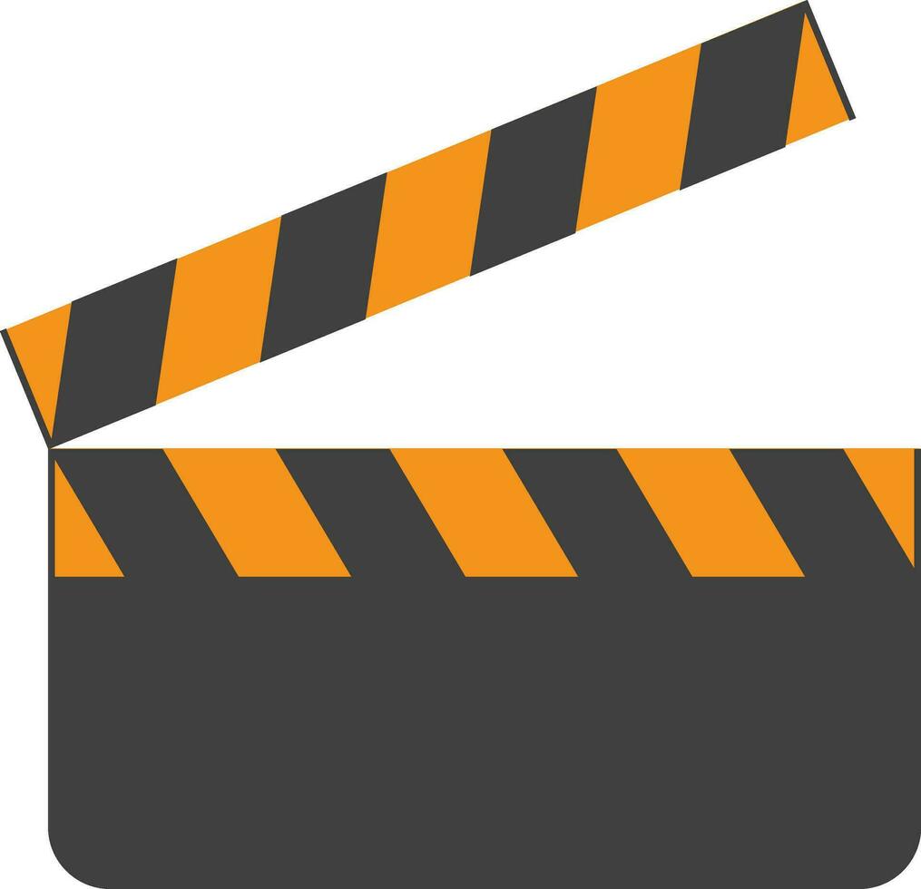 Clapboard icon for shooting concept in isolated. vector