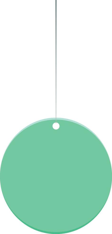 Green hanging ball on white background. vector