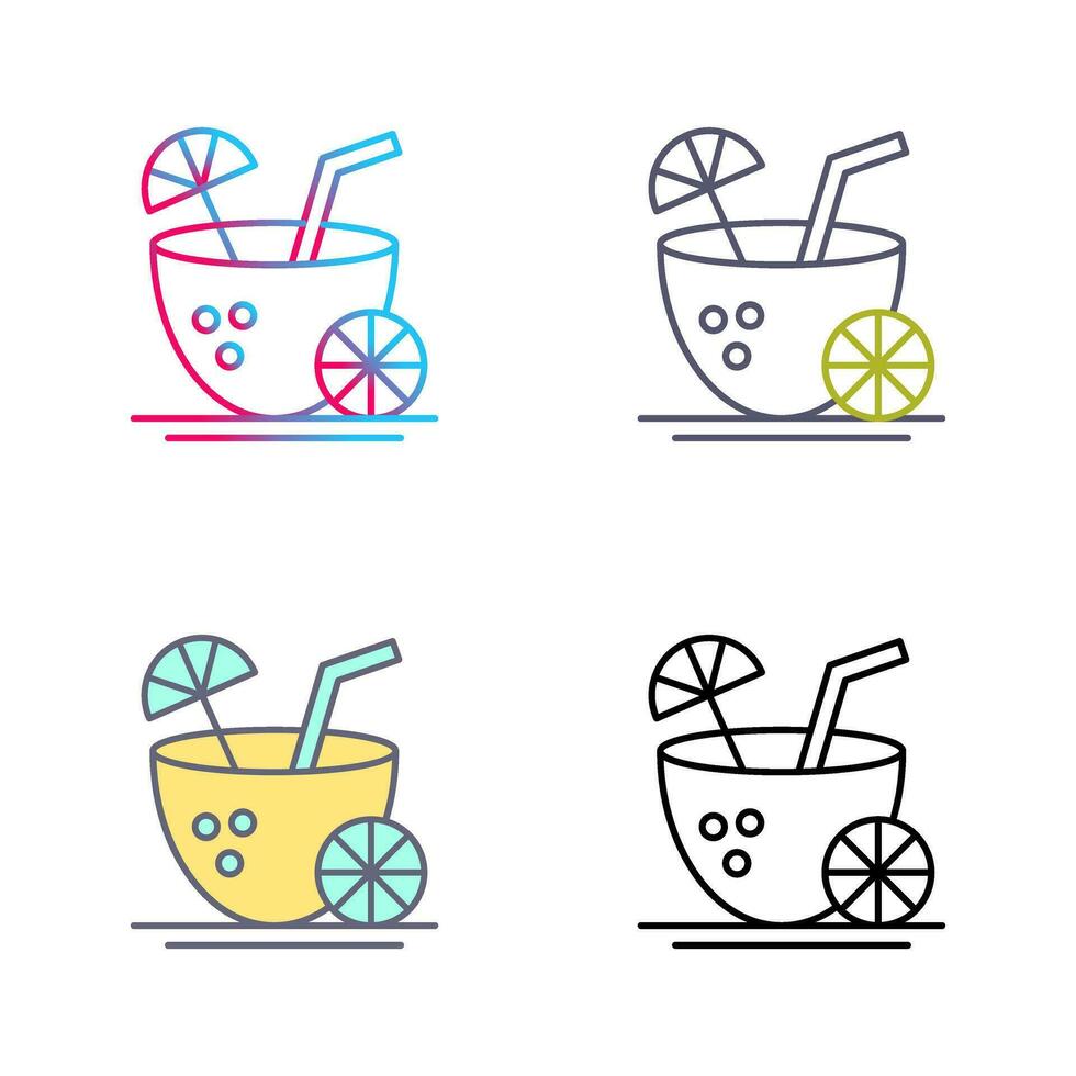 Coconut Drink Vector Icon