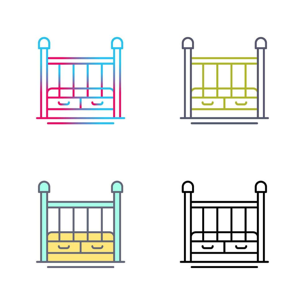 Baby Crib Vector Icon