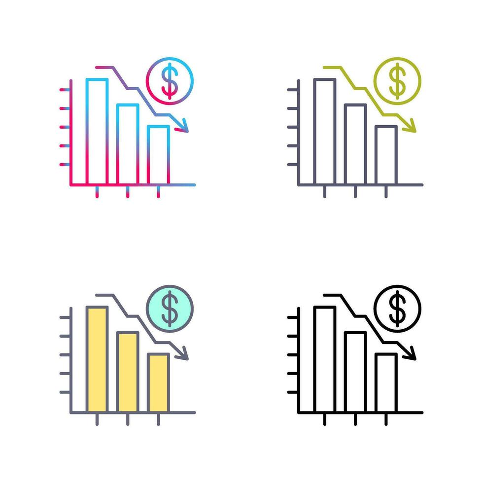 Chart Down Vector Icon