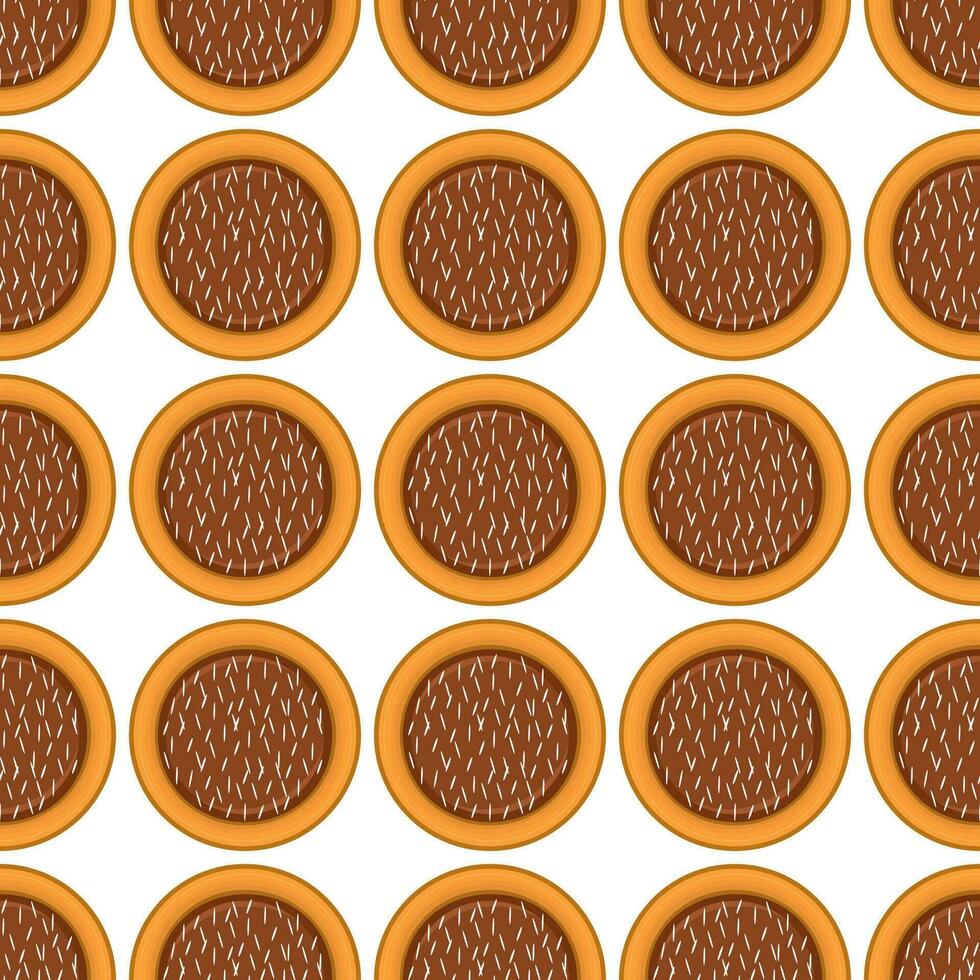 Pattern homemade cookie different taste in pastry biscuit vector