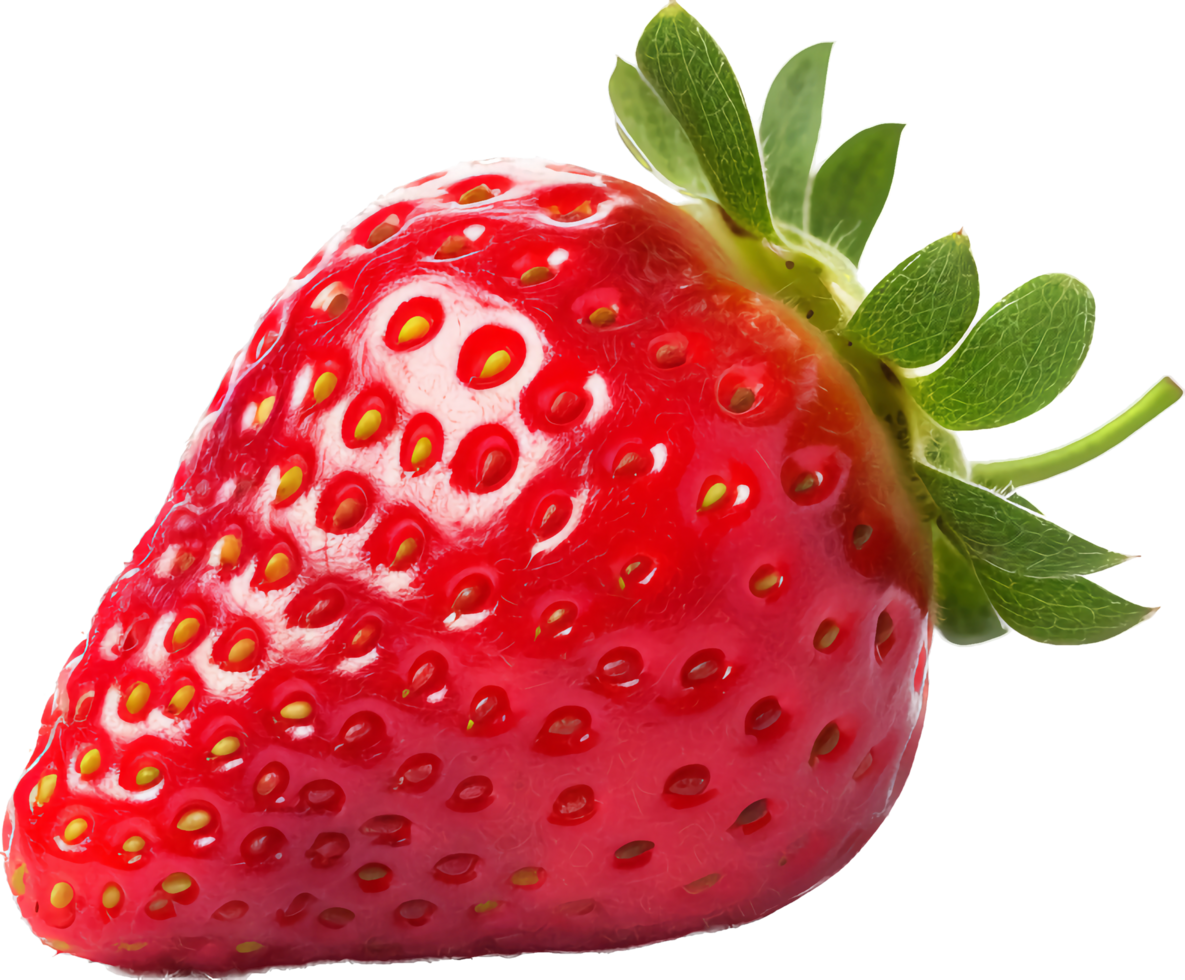 Strawberry png with AI generated.