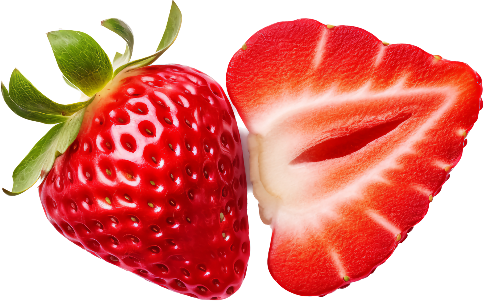 Strawberry png with AI generated.