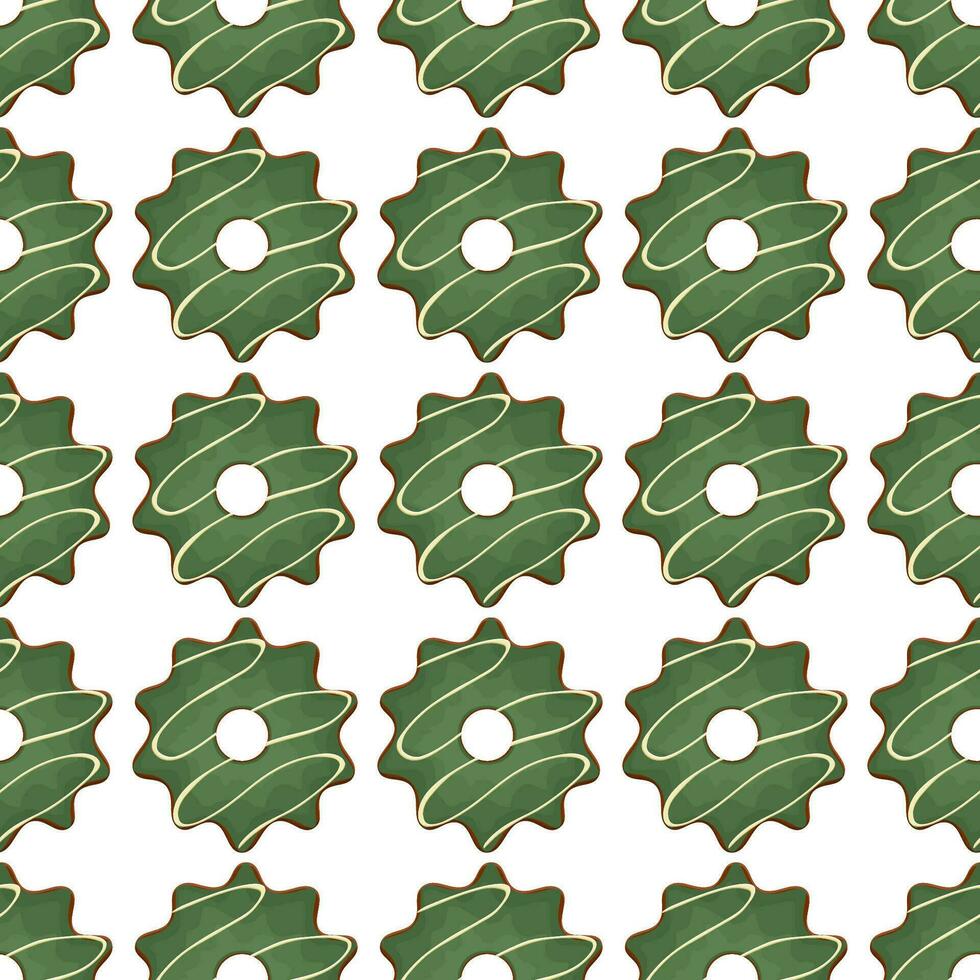 Pattern homemade cookie different taste in pastry biscuit vector