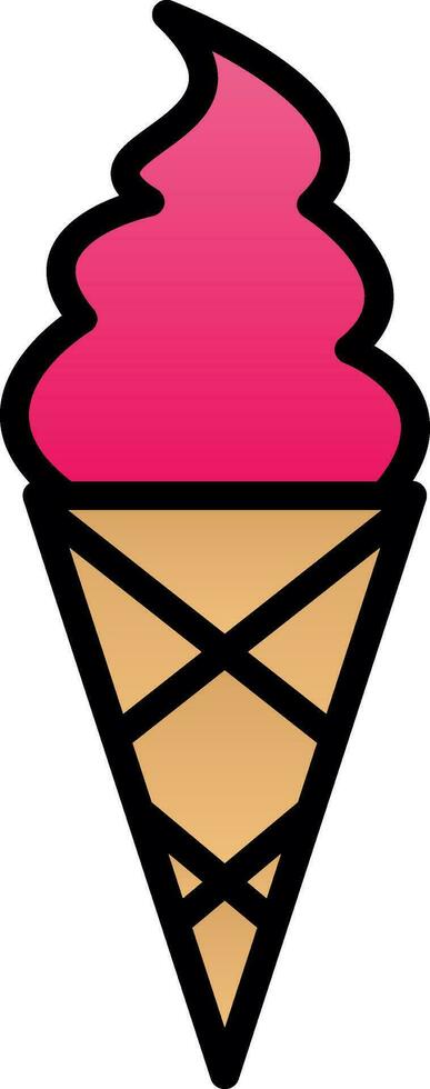 Ice cream cone Vector Icon Design