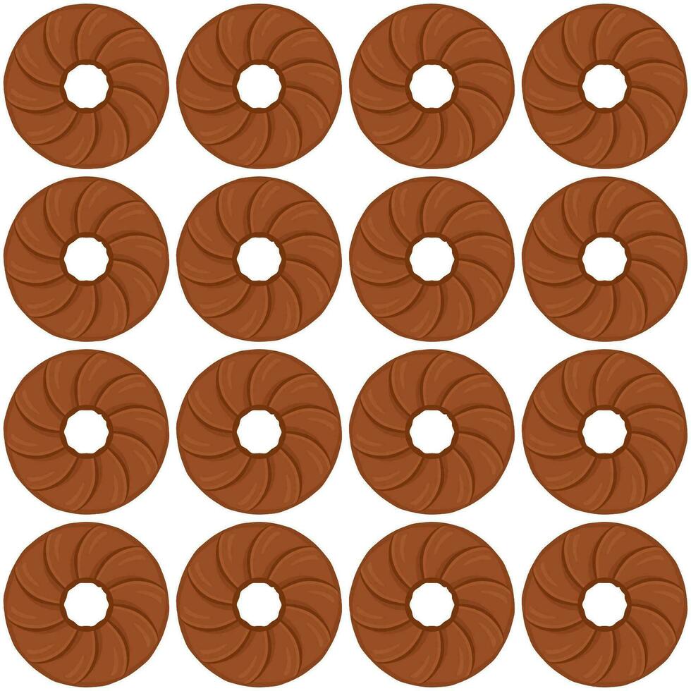 Pattern homemade cookie different taste in pastry biscuit vector