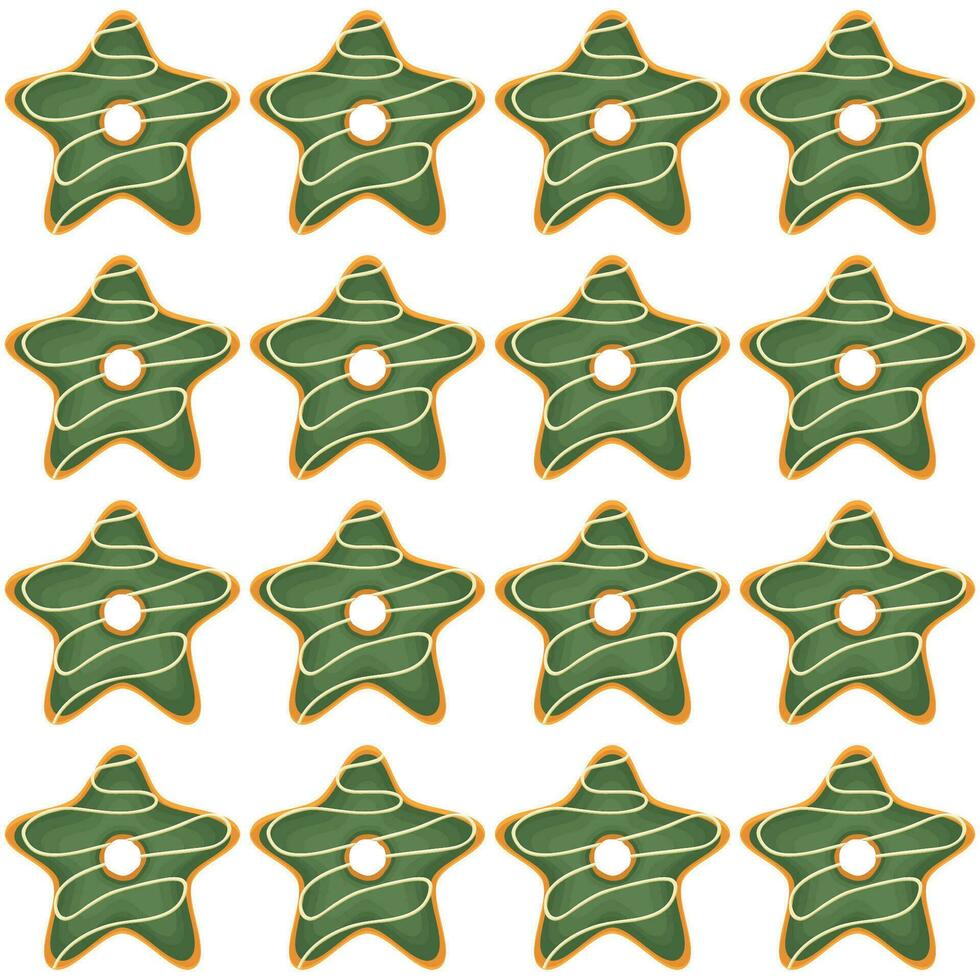 Pattern homemade cookie different taste in pastry biscuit vector