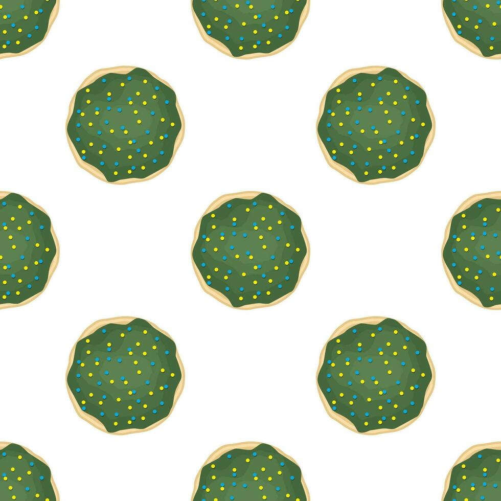 Pattern homemade cookie different taste in pastry biscuit vector