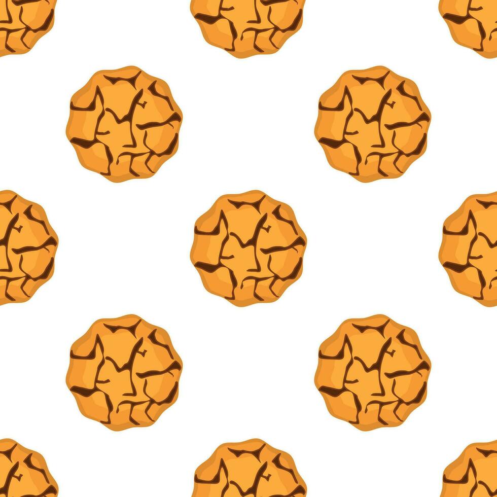 Pattern homemade cookie different taste in pastry biscuit vector