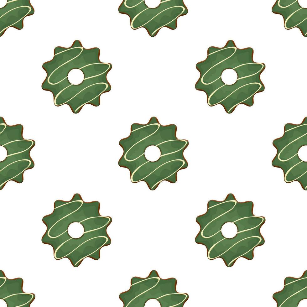 Pattern homemade cookie different taste in pastry biscuit vector