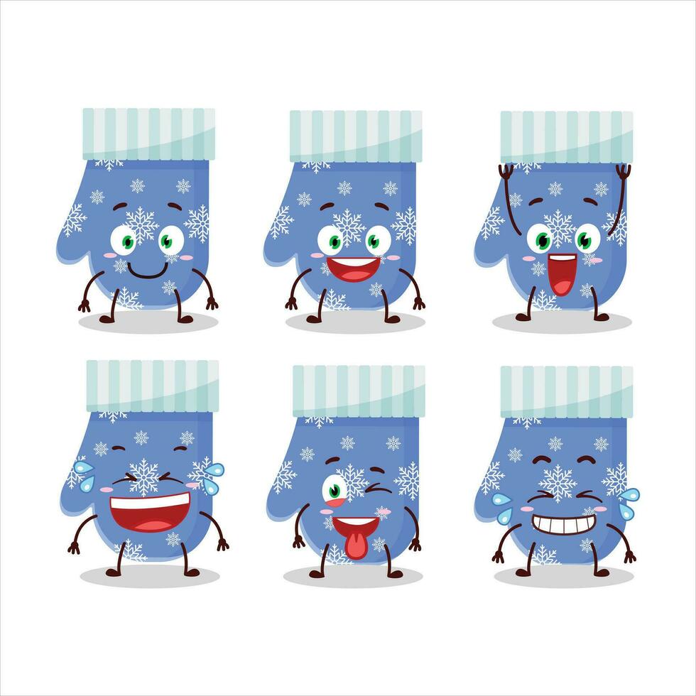 Cartoon character of blue gloves with smile expression vector