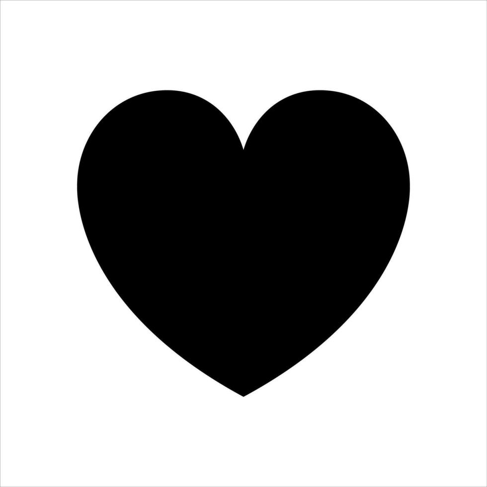 negro corazón ilustración aislado vector