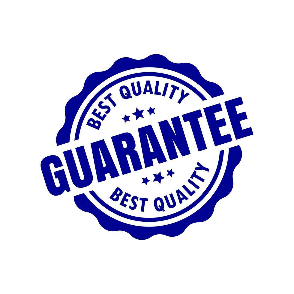 Best Quality Guarantee Blue Color Seal Isolated Vector