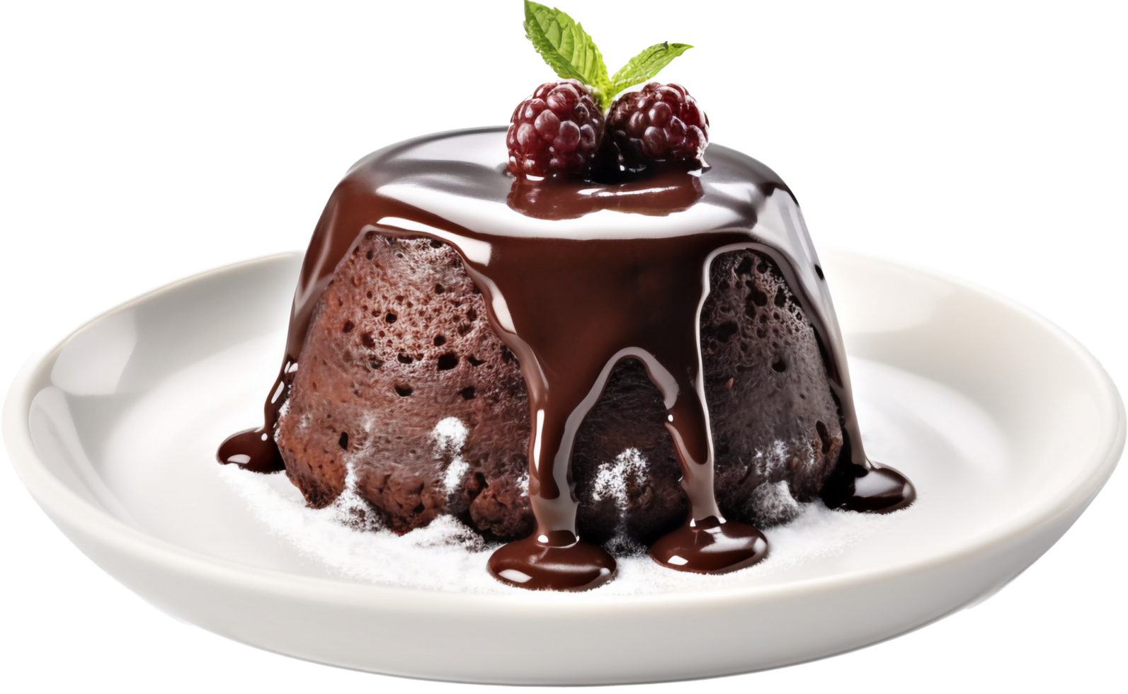 Chocolate lava cake with . png