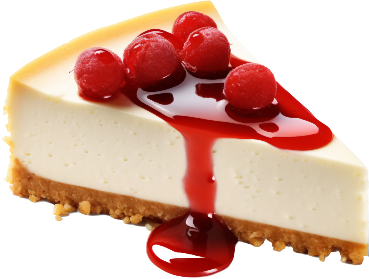 Cheesecake png with AI generated.