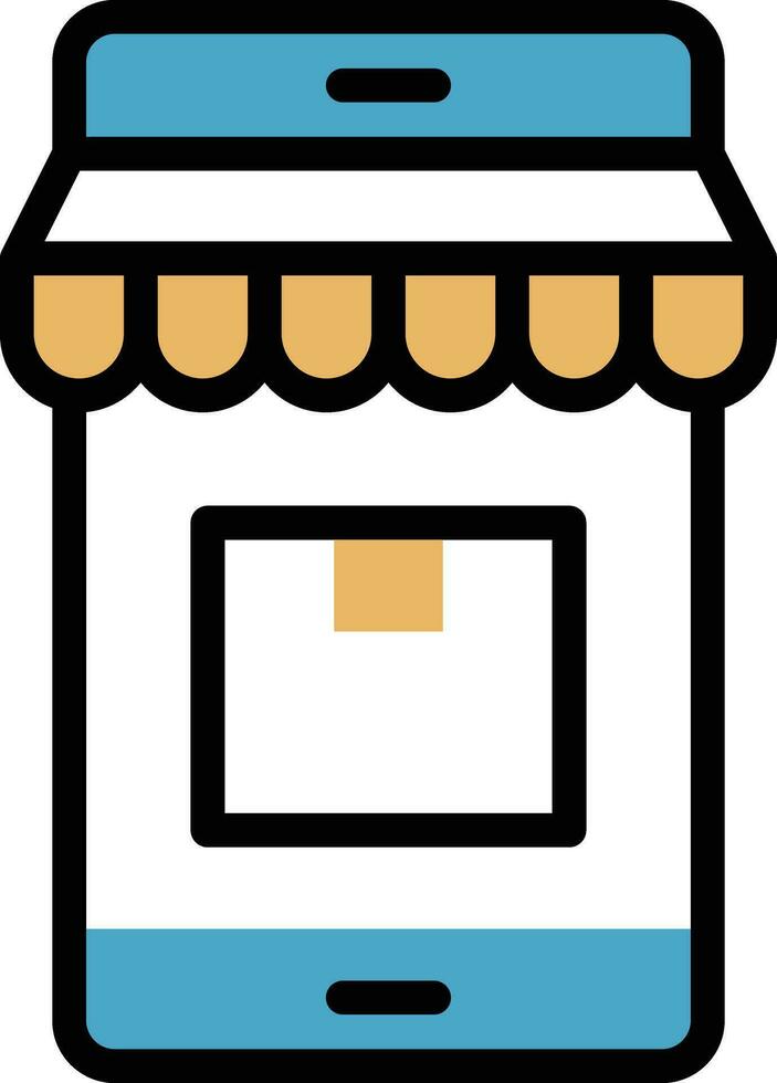 ilustración vectorial de compras en línea en un fondo. símbolos de calidad premium. iconos vectoriales para concepto y diseño gráfico. vector