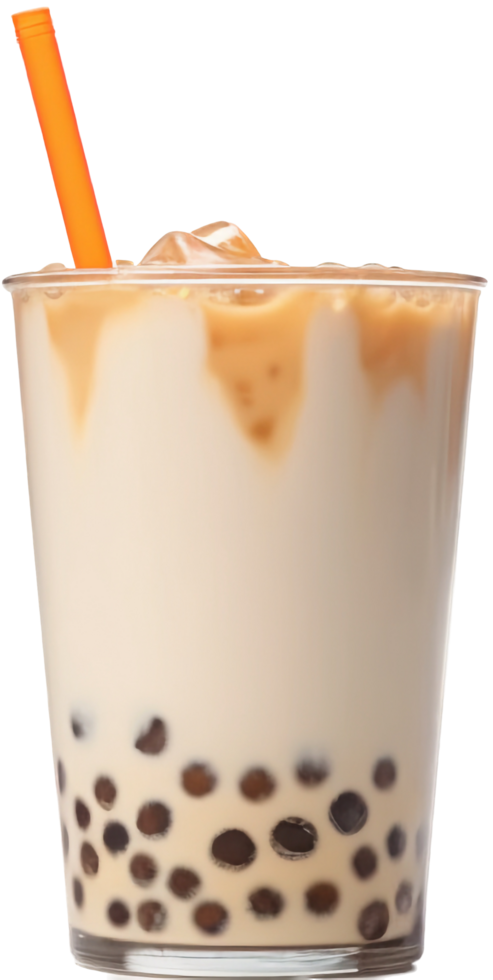 Bubble tea png with AI generated.