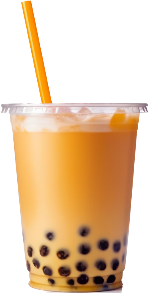 Bubble tea png with AI generated.