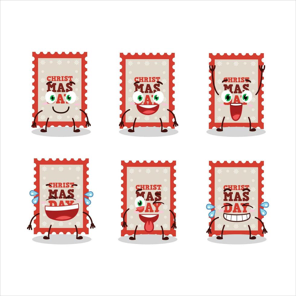Cartoon character of christmas ticket with smile expression vector