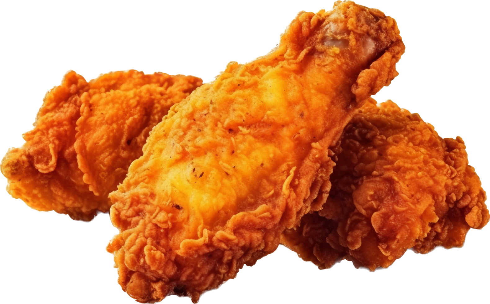 Fried chicken png with AI generated.