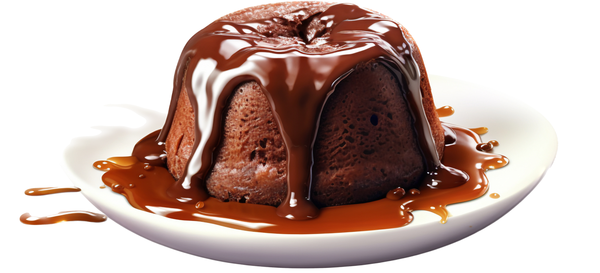 Chocolate lava cake with . png