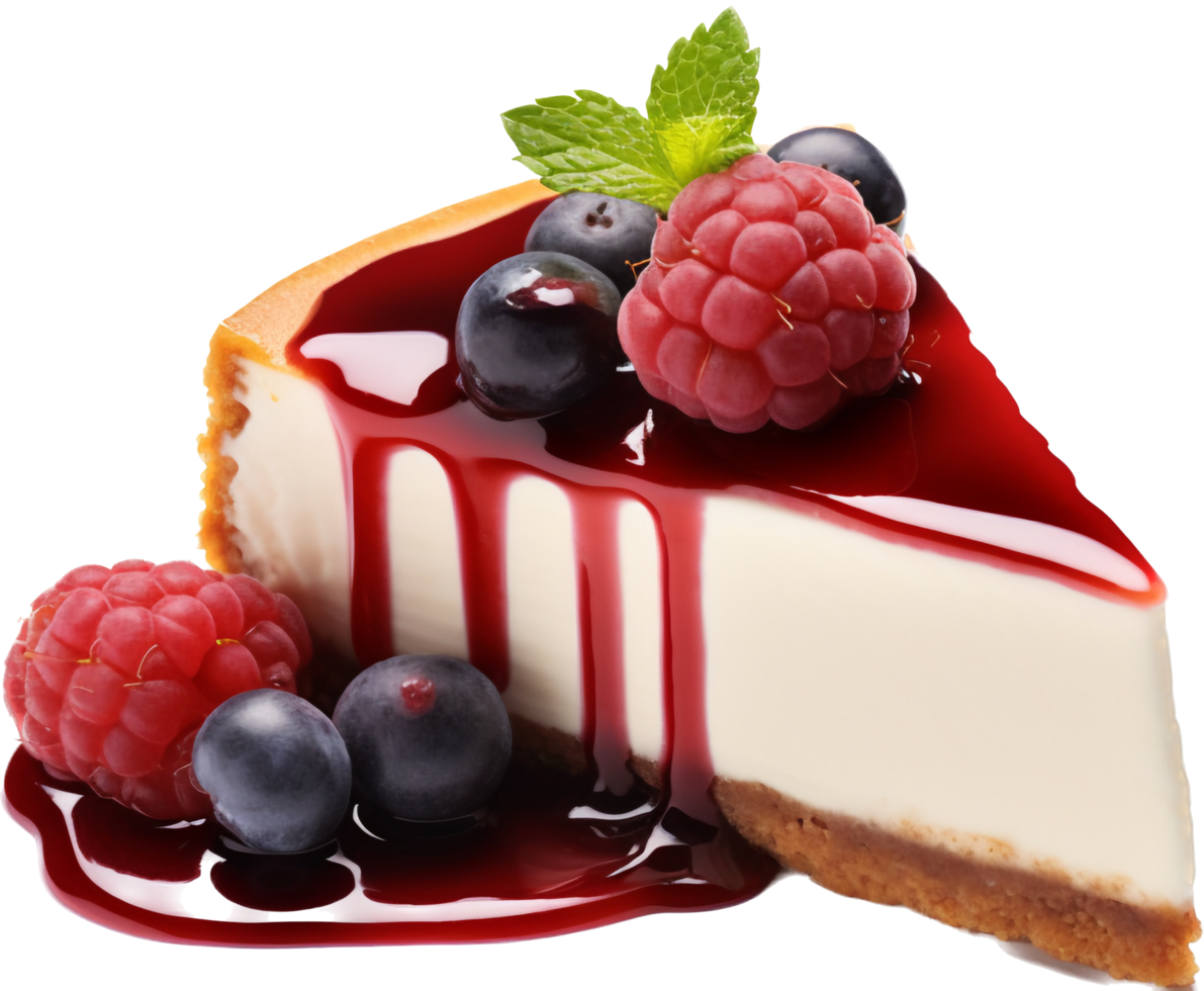 Cheesecake png with AI generated.