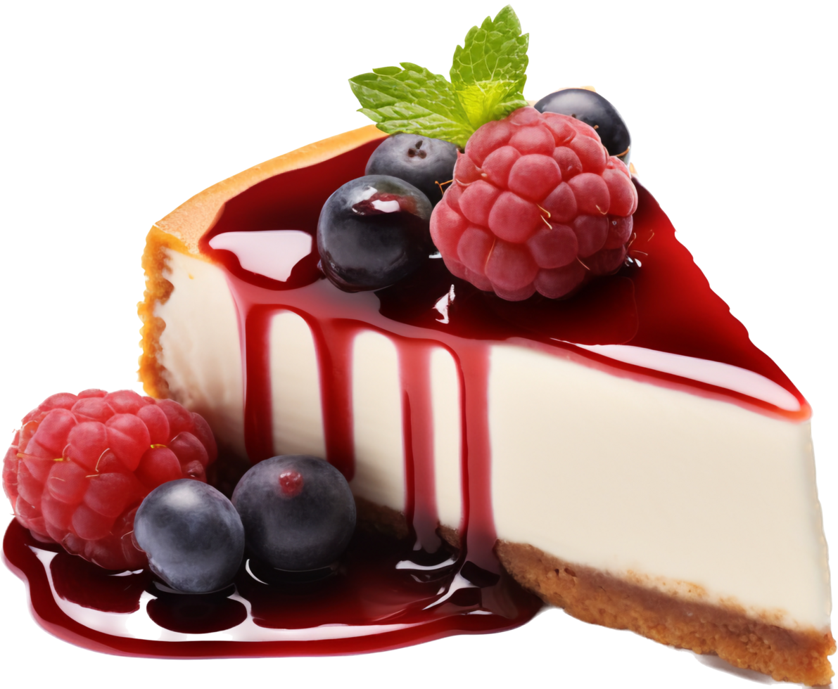 Cheesecake png with AI generated.