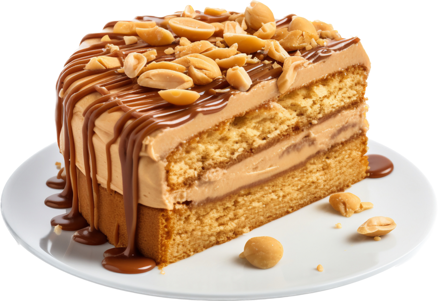 Peanut butter cake png with AI generated.
