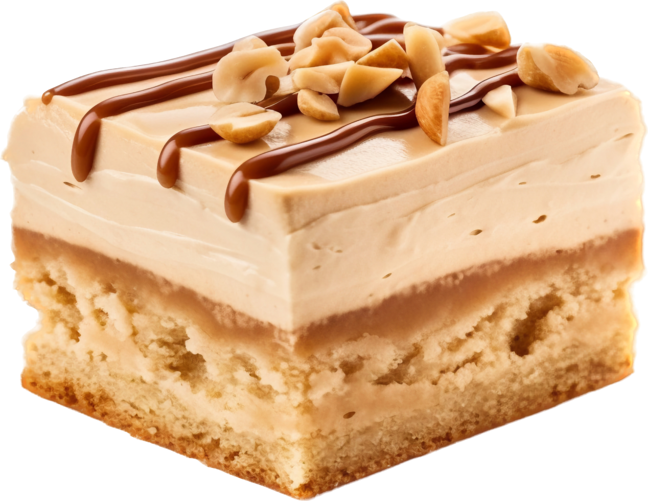 Peanut butter cake png with AI generated.