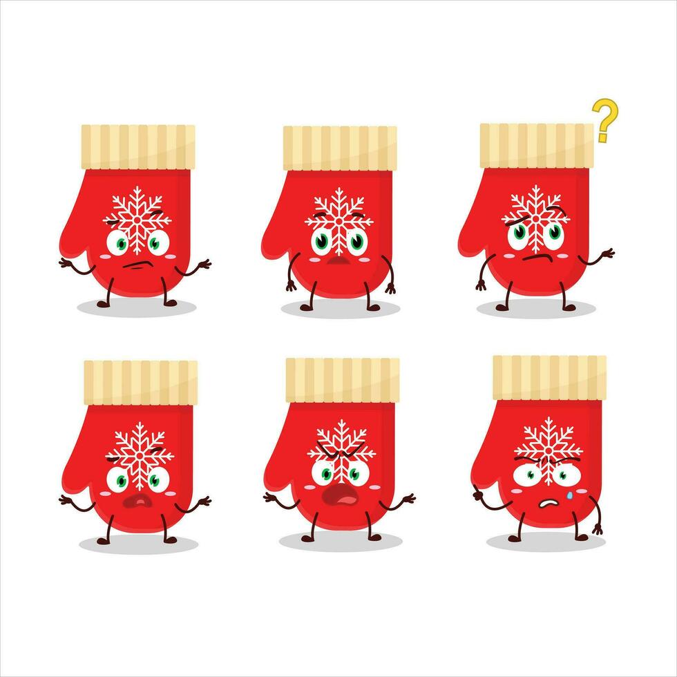 Cartoon character of red gloves with what expression vector