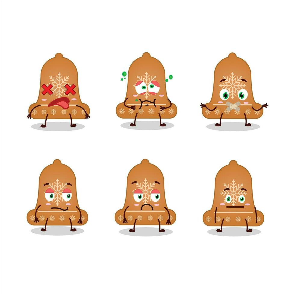 Bell cookie cartoon character with nope expression vector