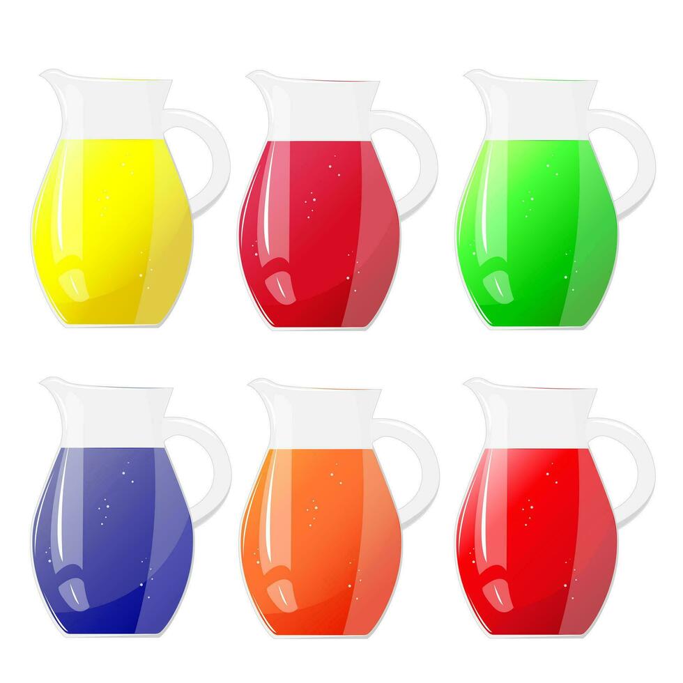 conjunto tetas con limonada jugo. color tetas. refrescante beber. para diseño de Fresco producto, jugo, Enlatado alimento, menú para cafetería, póster. plano vector ilustración diseño